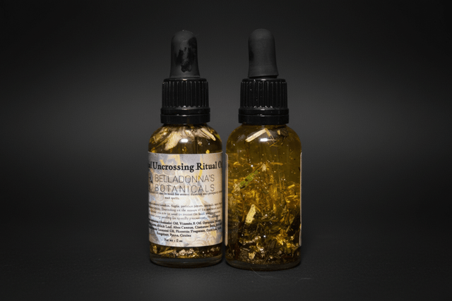 Financial Uncrossing ritual oil bottle with dropper