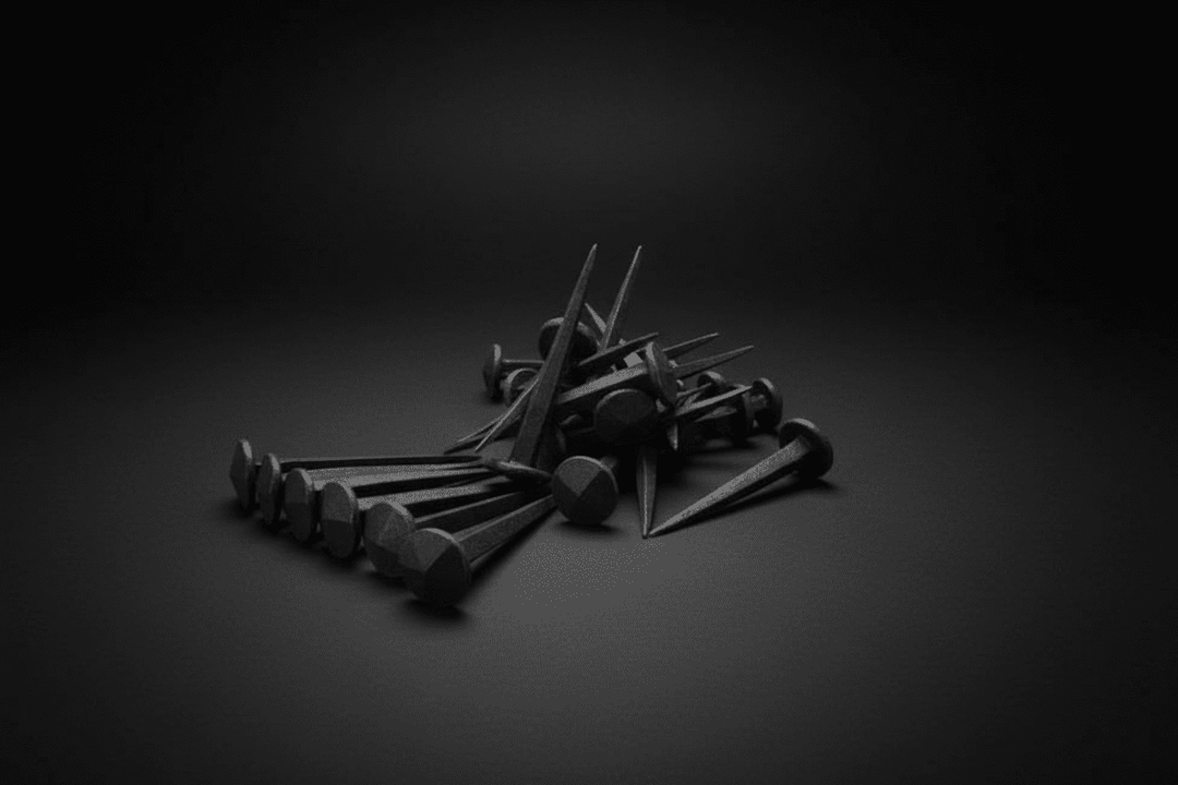 Forged iron decorative threshold spikes
