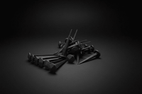 Forged iron decorative threshold spikes