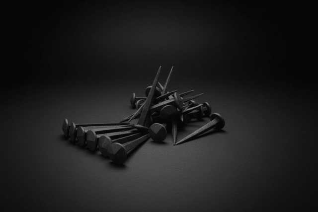 Forged iron decorative threshold spikes