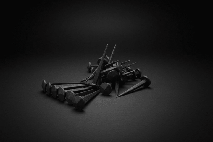 Forged iron decorative threshold spikes