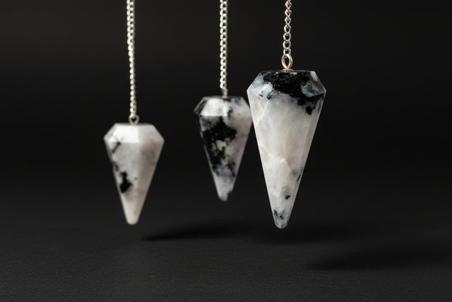 Crystal pendulums on a neutral background