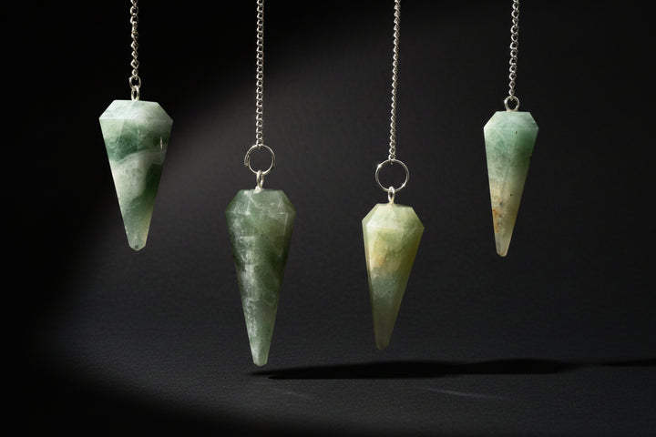Polished pointed pendulum with chain
