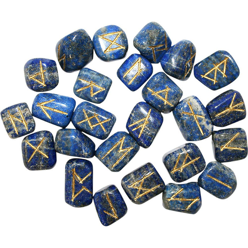 Gemstone Rune Set Lapis Lazuli
