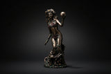 Bronzed resin Gaia Earth Mother statue shown from the front