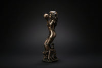 Bronzed resin Gaia statue shown from an alternate angle