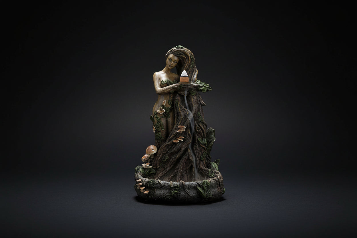 Greenman Tree Ent backflow incense burner front view