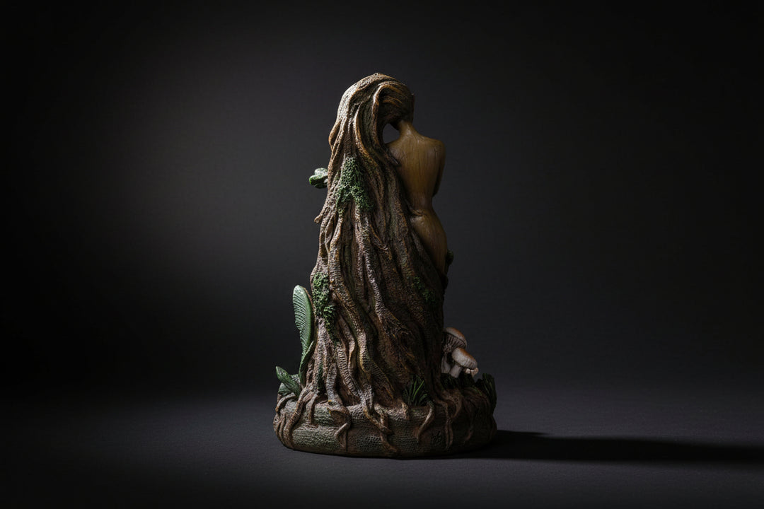 Greenman Tree Ent backflow incense burner with cascading smoke