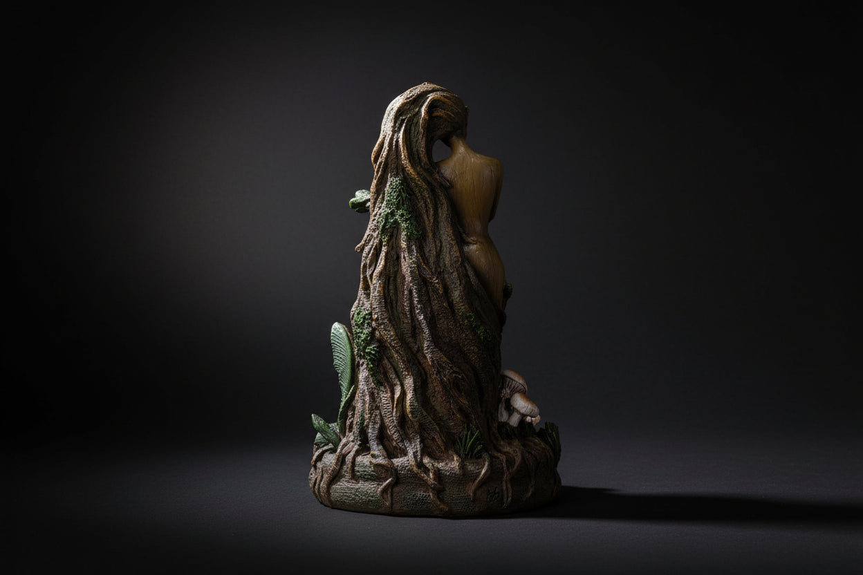 Greenman Tree Ent backflow incense burner with cascading smoke