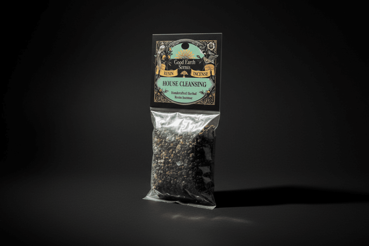 House Cleansing resin incense package