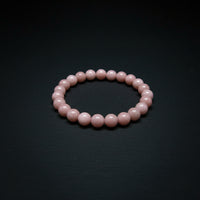 Pink calcite beaded stretch bracelet