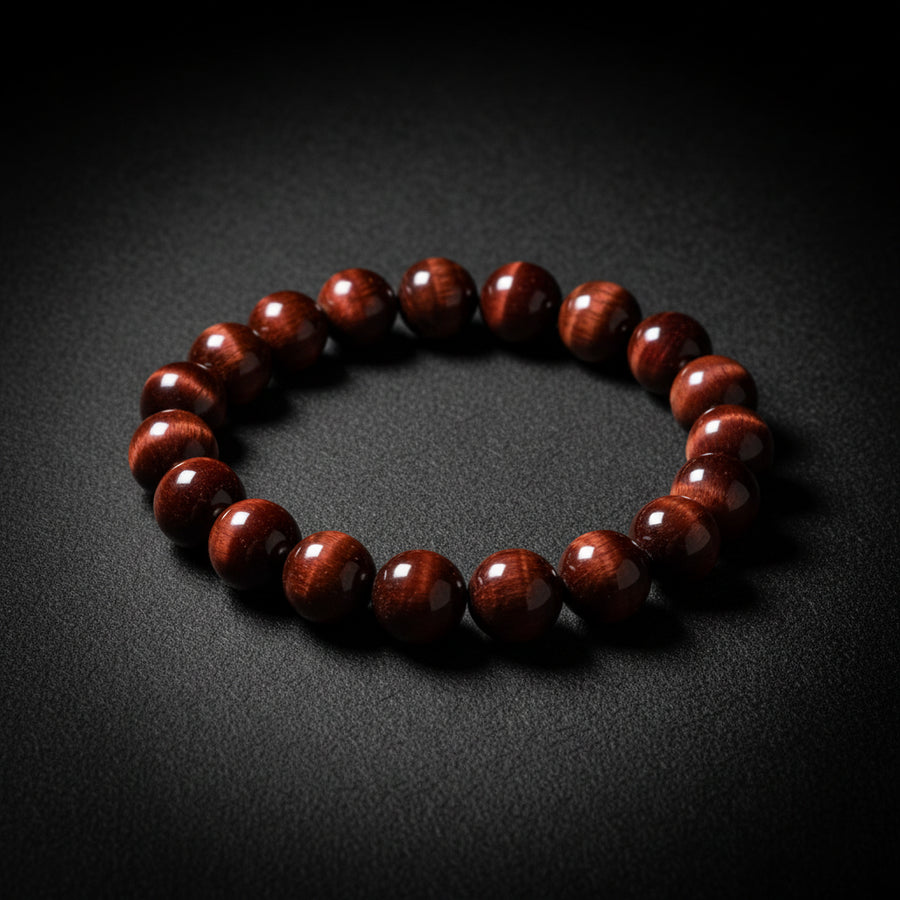 Red Tiger's Eye Beaded Bracelet