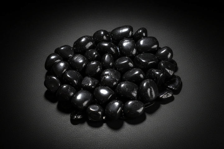 Jet Tumbled Stone