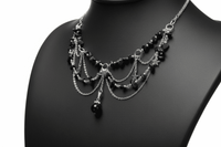 Layered Pebble & Star Necklace – Night & Earth Magic