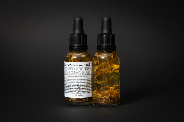 Lover's Protection ritual oil bottle with dropper