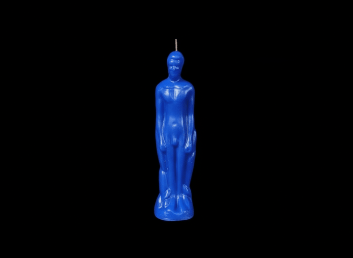 Pink male figure ritual candle