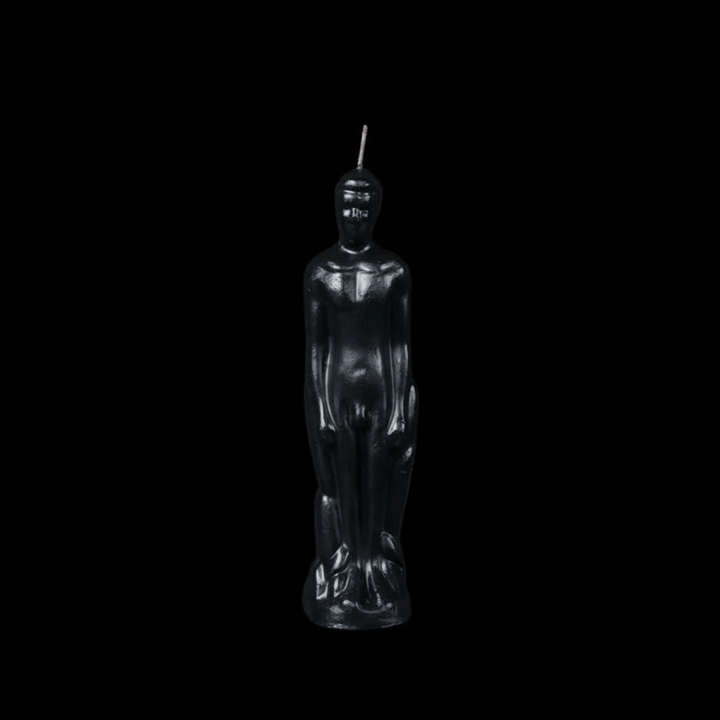 Black male figure ritual candle