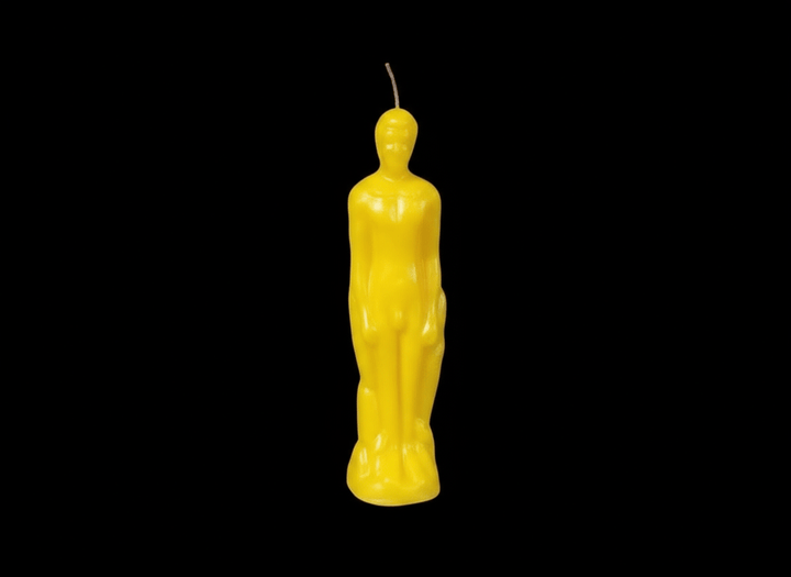 Green male figure ritual candle