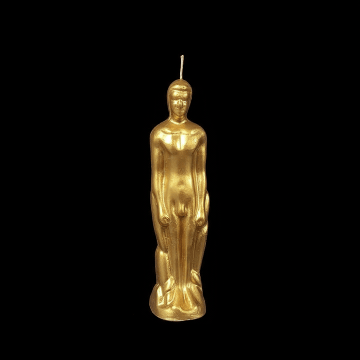 White male figure ritual candle