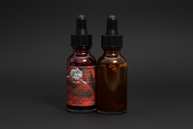 Marriage Proposal ritual oil bottle with dropper