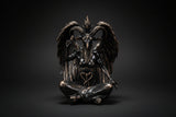 Mini Baphomet statue in bronze-tone finish on a white background