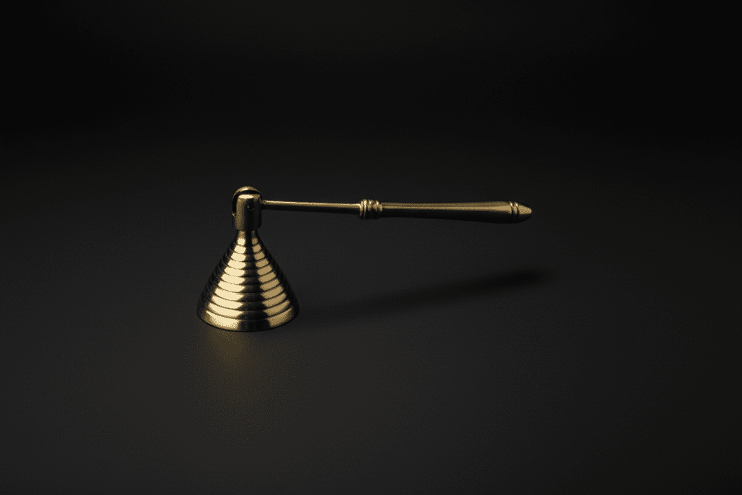 Mini brass candle snuffer for altar use