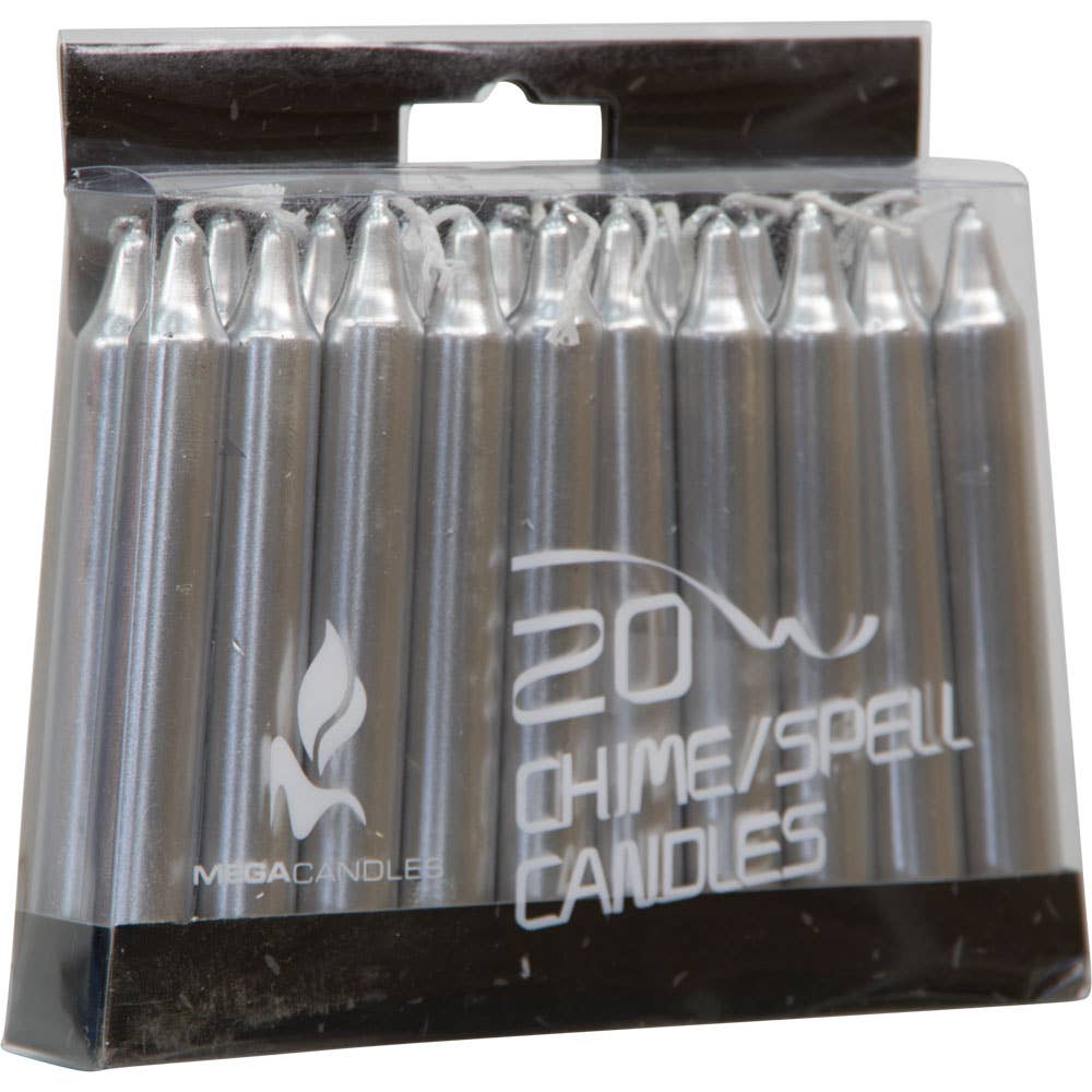 Pack of 20 chime/spell candles with visible branding on a clear background