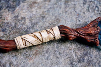 Moonbranch Wand – Twisted Woodgrain with Blue Moon Wrap