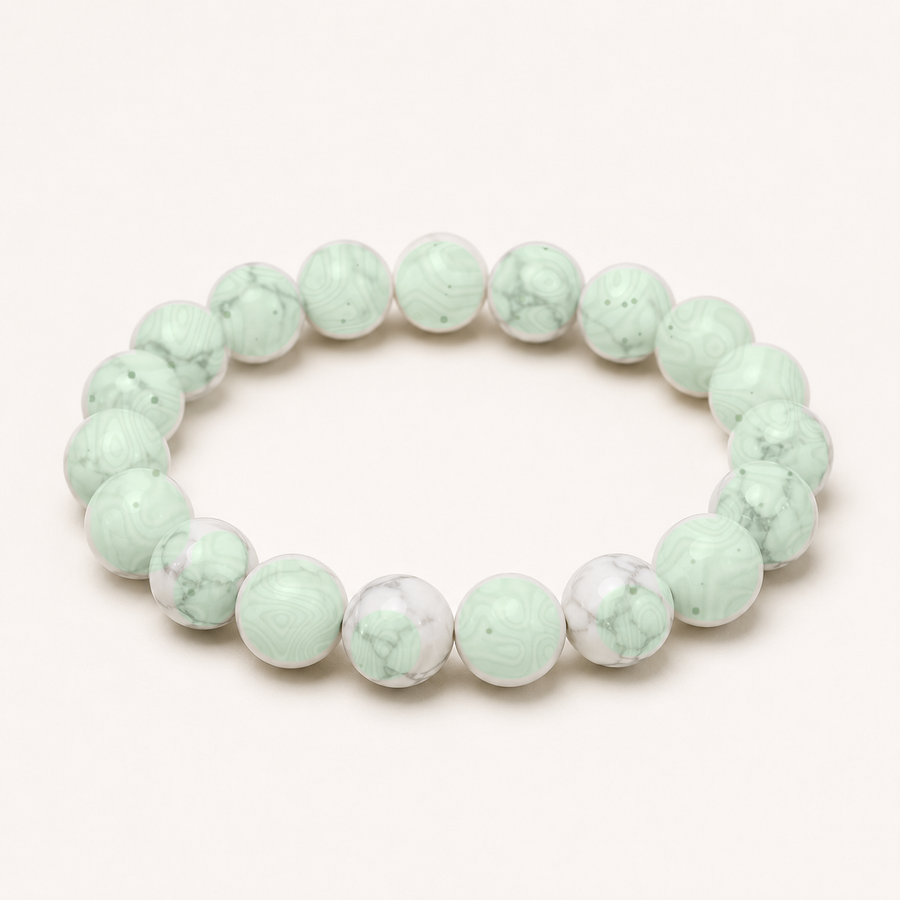 Moss Agate Bangle Bracelet