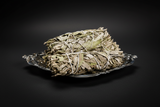 Bundle of Mugwort on a black background