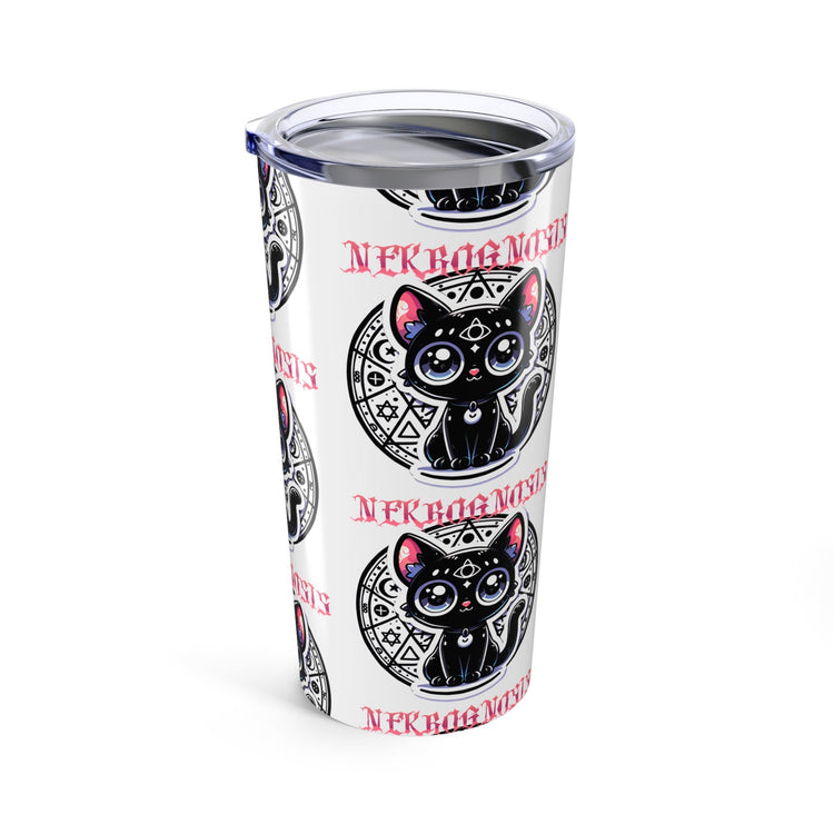 black cats on a white cup