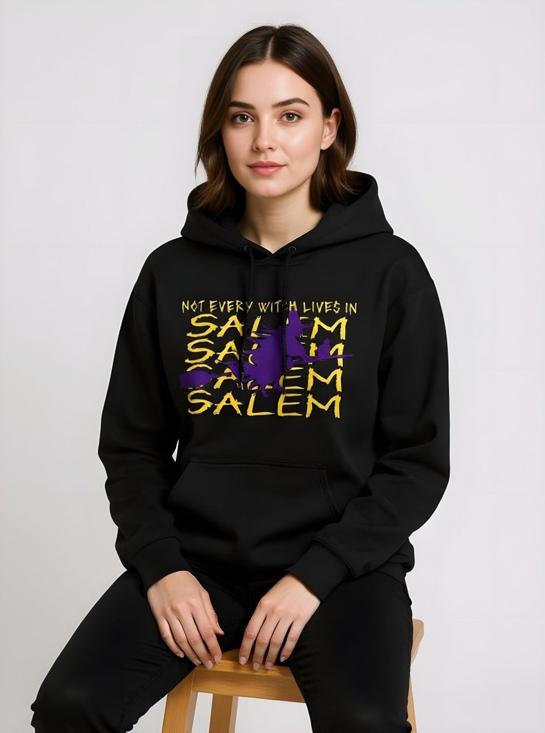 Not Every Witch Lives in Salem – Gothic Witch Hoodie