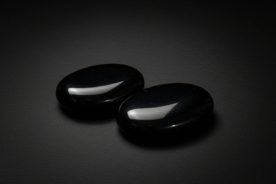 Black Obsidian Palm Stone – 45 mm