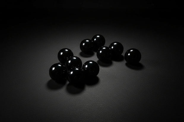 Polished black Obsidian spheres in multiple sizes