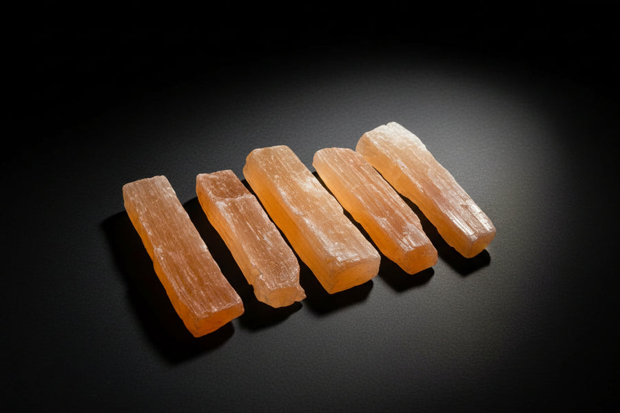 Orange Satin Spar Gypsum Slab (Selenite)