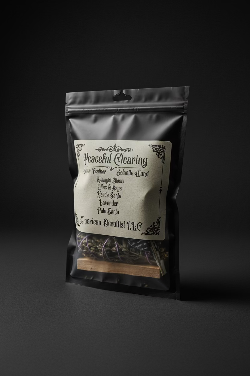 Black packaging with a label on a dark background