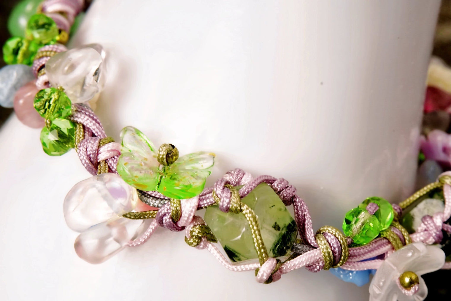 Pebbles & Flower Charm Bracelet – Earthy Elegance