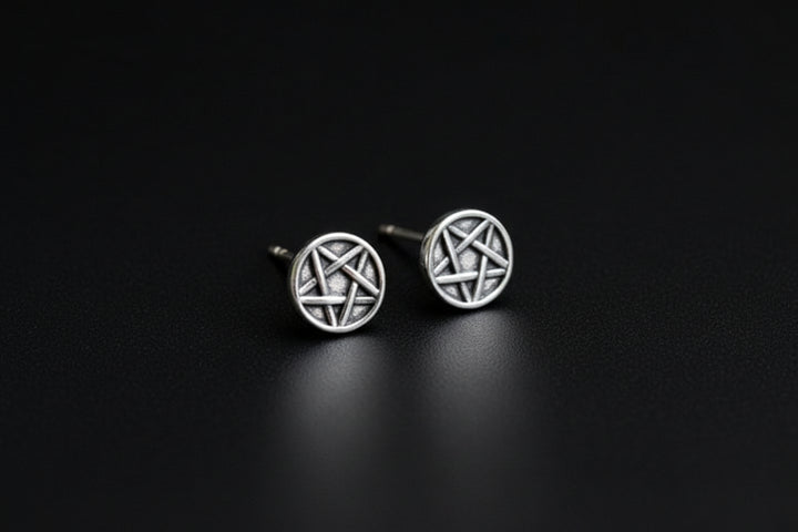 Pentacle Post Earrings – Occult Symbol Jewelry