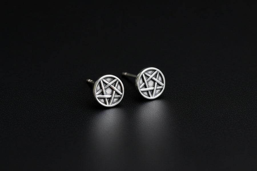 Pentacle Post Earrings – Occult Symbol Jewelry