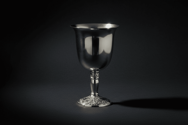 Plain stainless steel ritual chalice