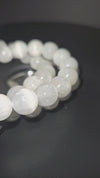 Satin Spar Gypsum Beaded Bracelet (Selenite)