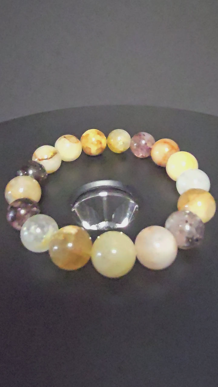 Garden & Golden Healer Quartz Beaded Bracelet
