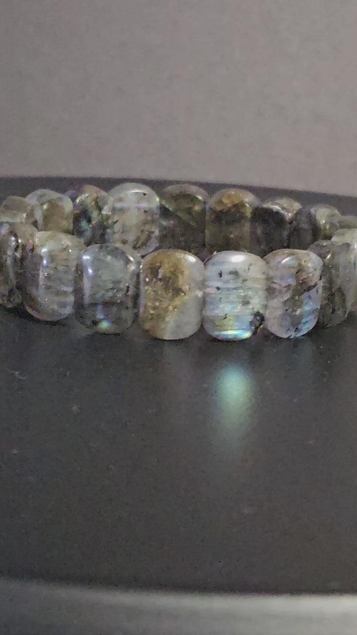 Super Flash Labradorite Bangle Bracelet