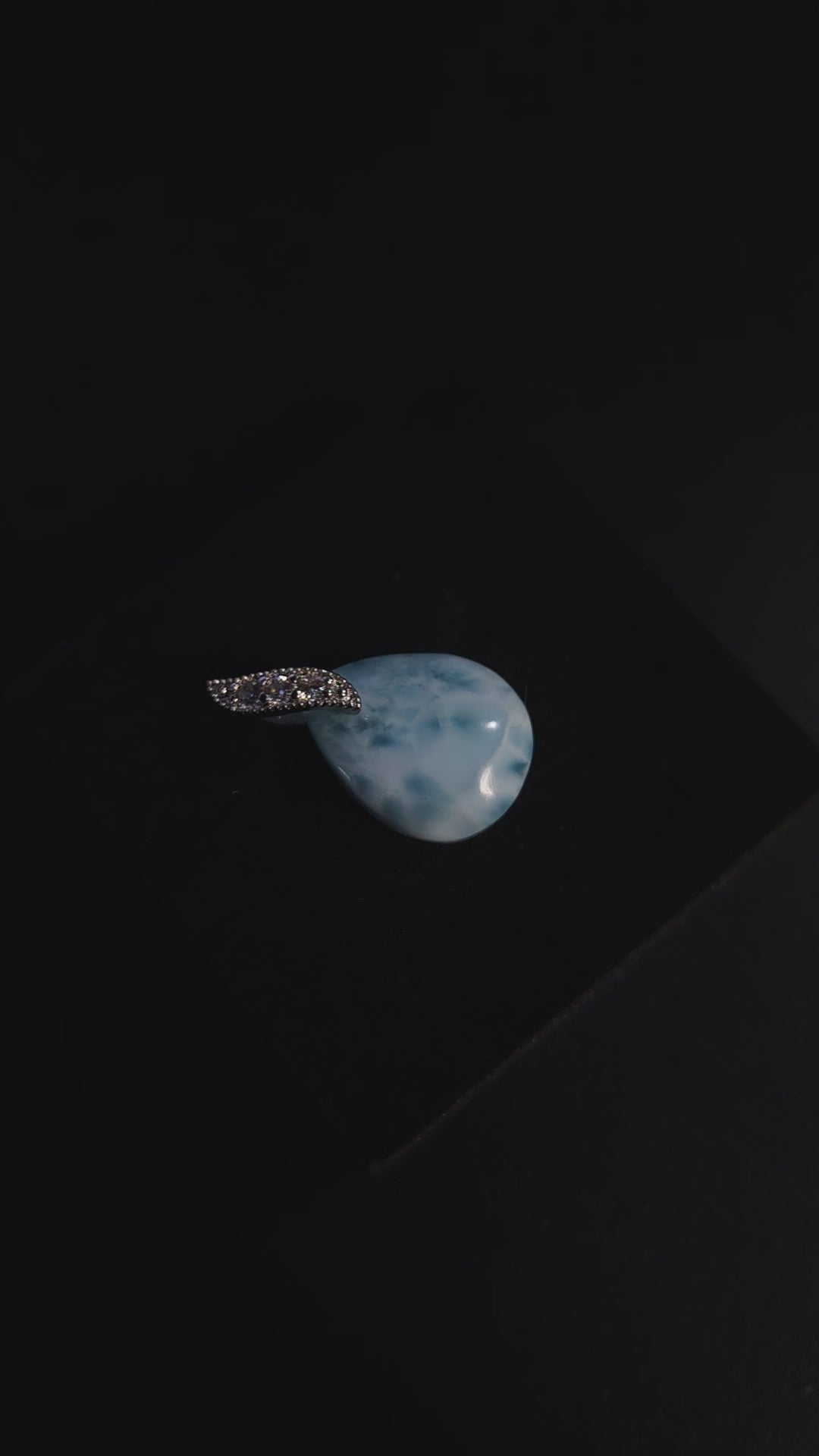 Teardrop Larimar Pendant