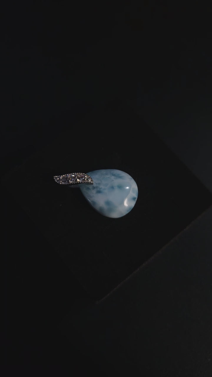Teardrop Larimar Pendant