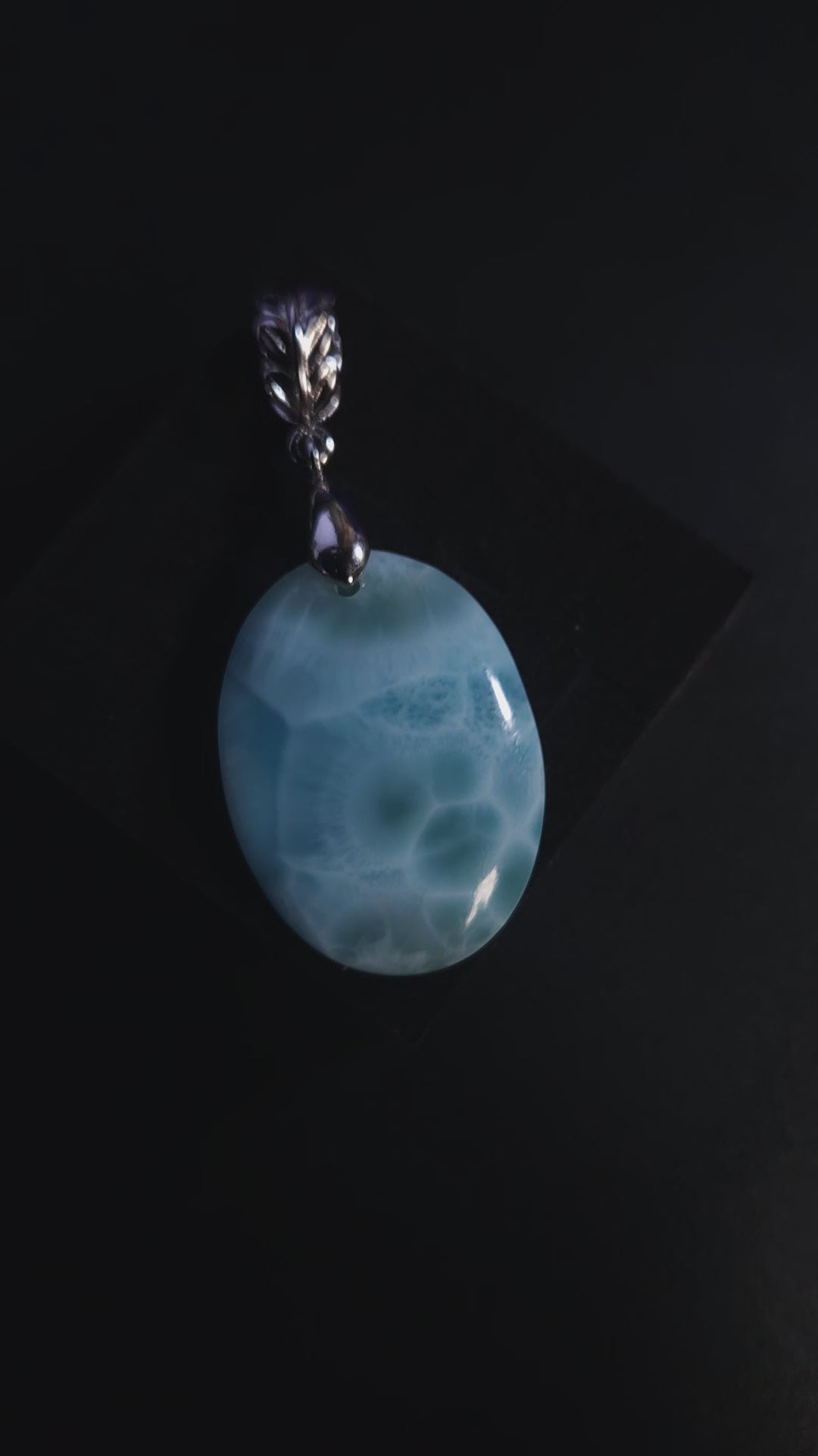 High Quality Oval Larimar Pendant
