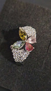 Mixed Tourmaline Butterfly Ring