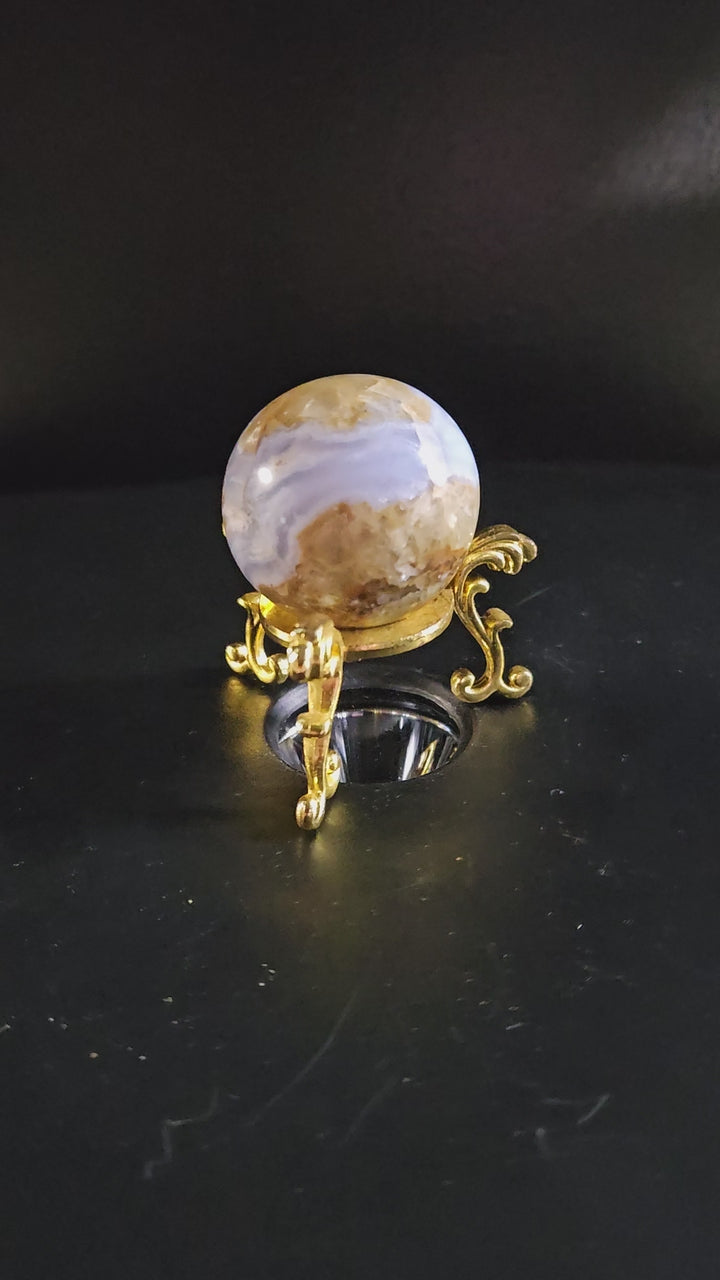 Blue Lace Agate Sphere - 37 mm