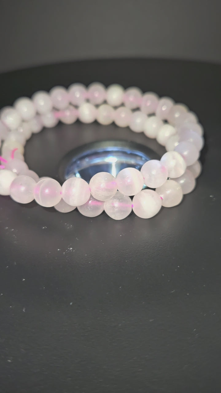Pink Calcite Beaded Bracelet