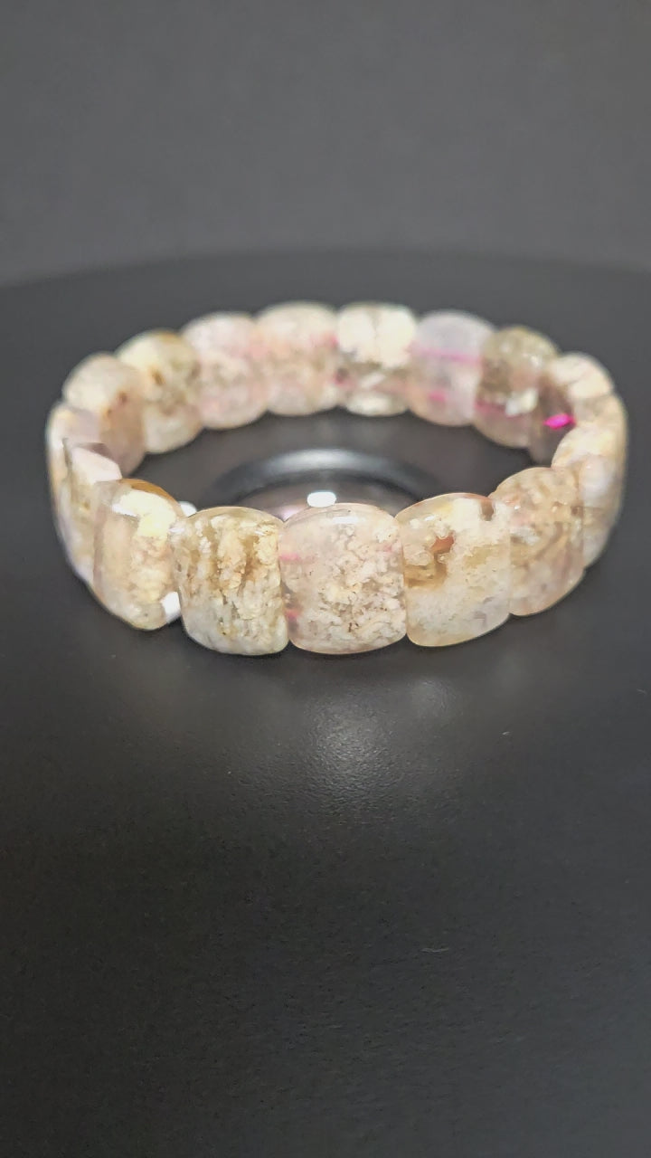 Fish Agate Bangle Bracelet